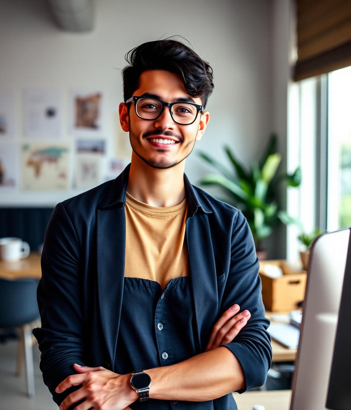 Local business owner in their workspace